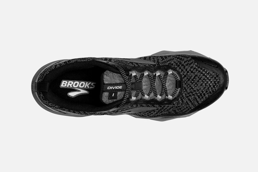 Brooks Israel Divide Trail Running Shoes Mens - Black/Grey - FBU-208964